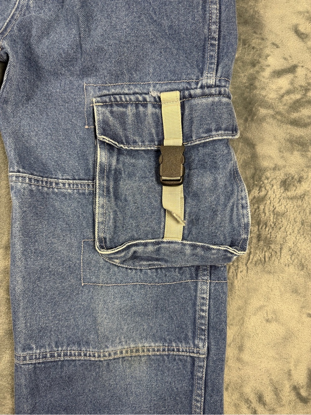 PACO Jeans VINTAGE 90s - Y2K Baggy Skater Utility Cargo Denim Jeans - Picture 7 of 15